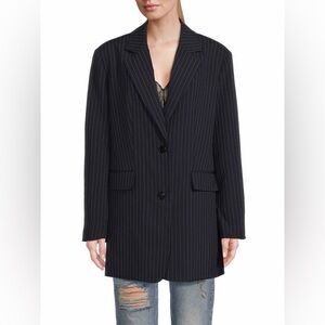 Walter Baker Navy and White Striped Jacket